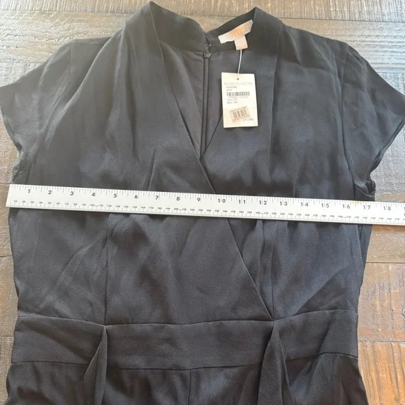 Nordstrom Chelsea 28 Black Viscose Crossover Front Jumpsuit Med NEW WITH TAGS - Picture 5 of 12